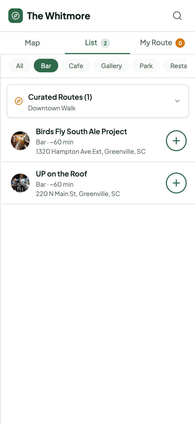 The Whitmore filtered by mood